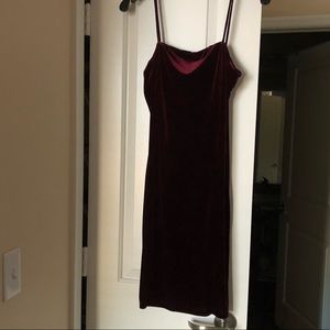 Velour slip dress
